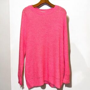 Zara Women's Pink Oversized Sweater size M